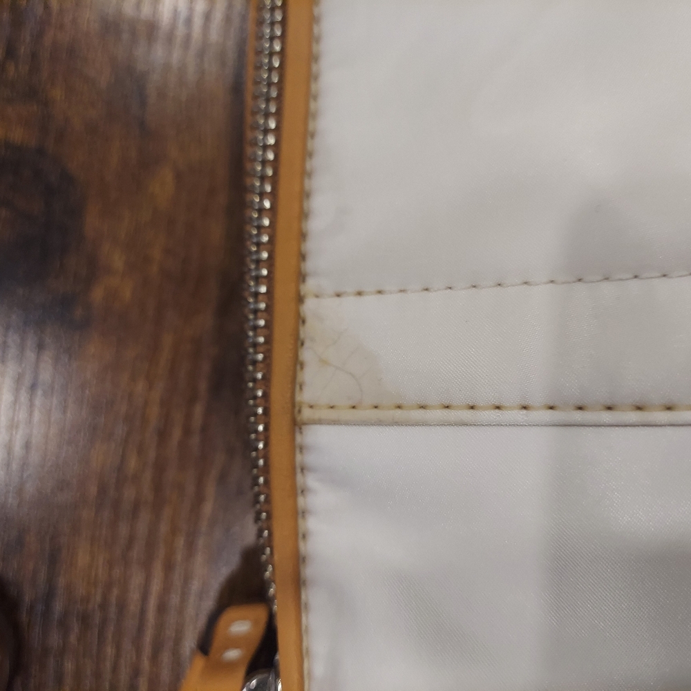 Coach Hampton Hobo White Satin Small Bag 8 F11668 SEE PHOTOS